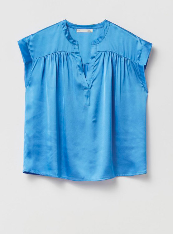 BLUSA SFERA SATINADA MANGA CORTA - 5