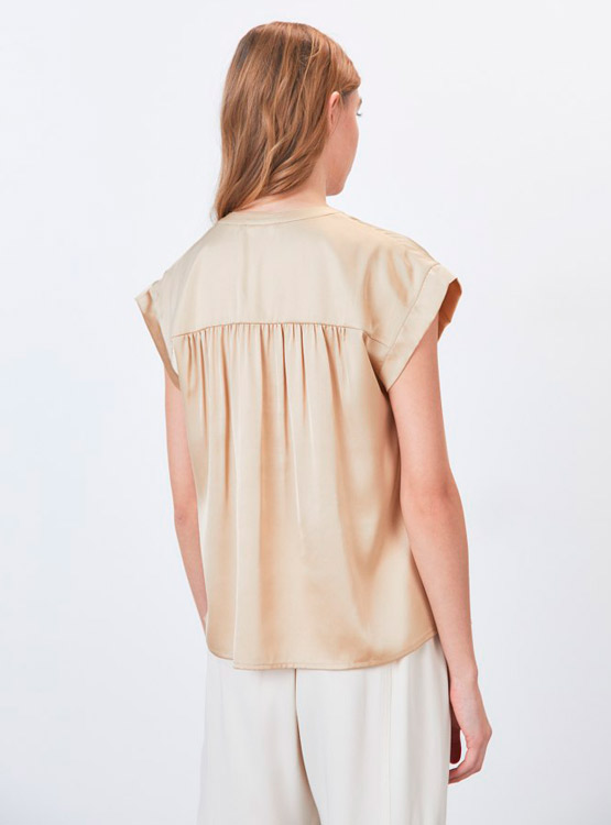 BLUSA SFERA SATINADA MANGA CORTA - 2