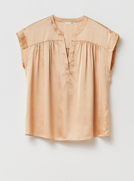 BLUSA SFERA SATINADA MANGA CORTA - 5