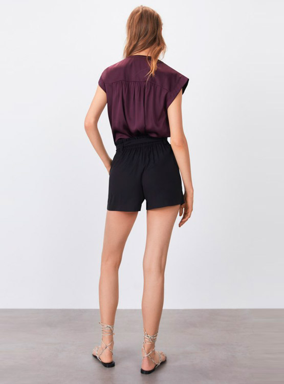 BLUSA SFERA SATINADA MANGA CORTA - 2