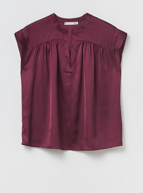 BLUSA SFERA SATINADA MANGA CORTA - 5