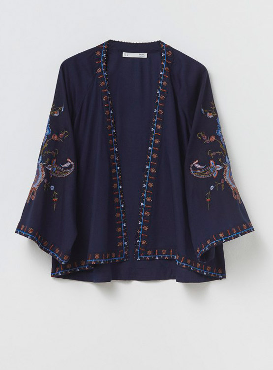 BLUSA SFERA KIMONO AMPLIO BORDADO - 7