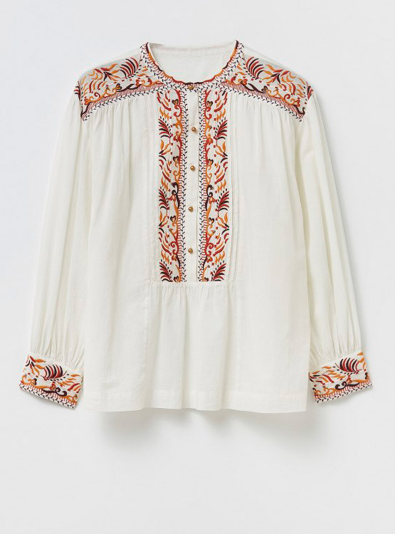 BLUSA SFERA MANGA LARGA CUELLO CAJA - 5