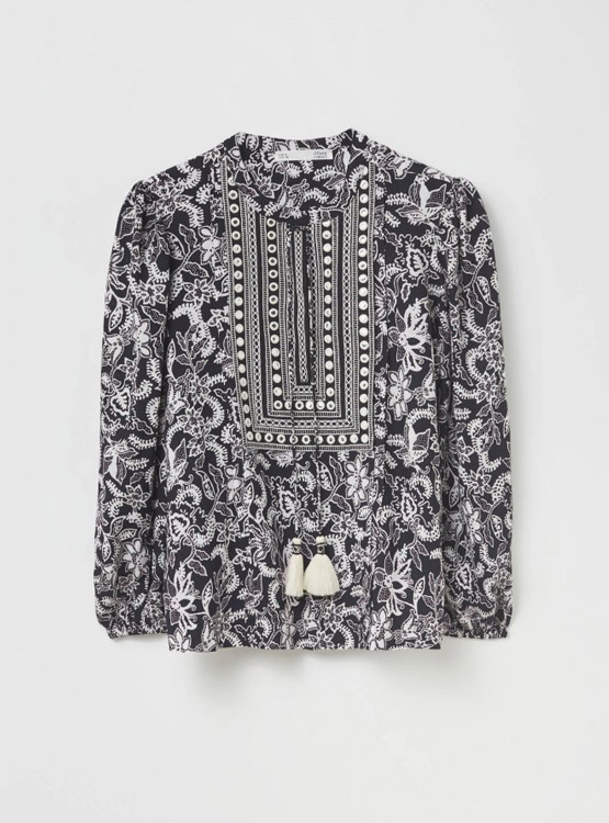 BLUSA SFERA DE FLORES MANGA LARGA - 6