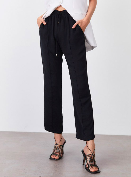 PANTALON SFERA LISO FLUIDO CIERRE DE CORDONES - 2