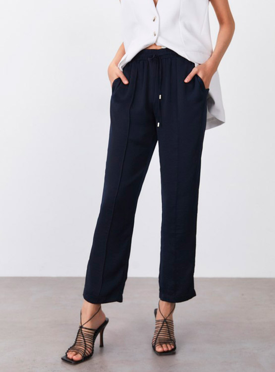 PANTALON SFERA LISO FLUIDO CIERRE DE CORDONES - 2
