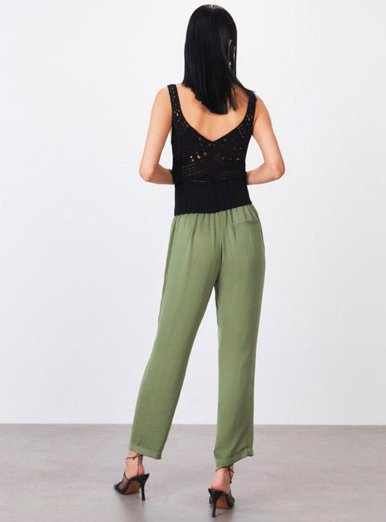 PANTALON SFERA LISO FLUIDO CIERRE DE CORDONES - 3