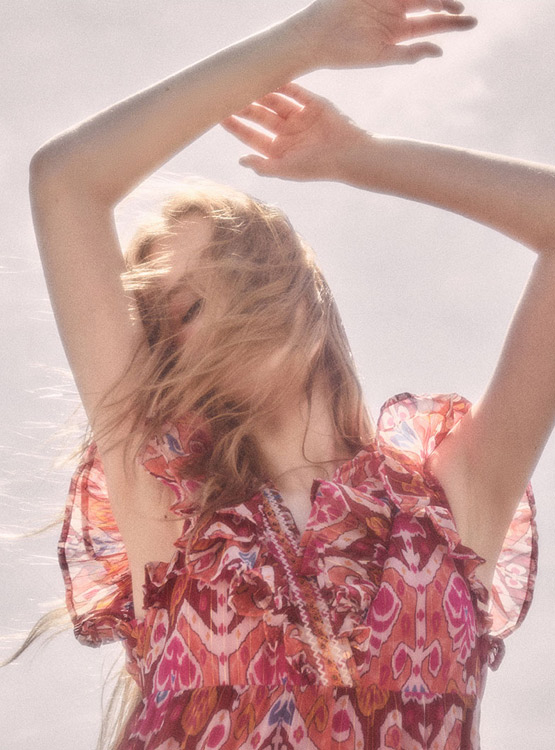 Vestidos sencillos de chiffon con escote en V Spa Tallas Grandes