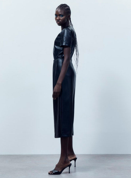 Vestido mini efecto piel Sfera España
