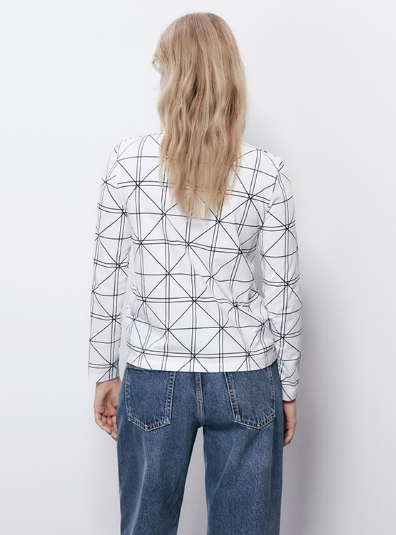 POLERA MANGA LARGA ALGODÓN MUJER SFERA PRINT - 3