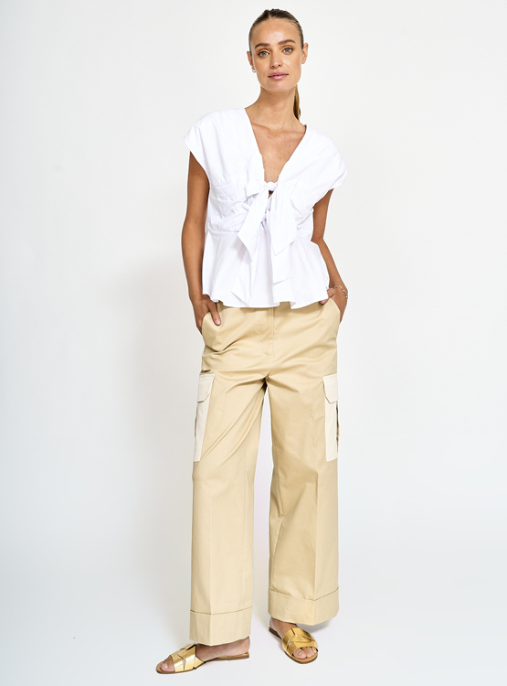 PANTALÓN ALGODÓN MUJER SFERA CARGO