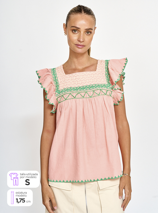 BLUSA SFERA SIN MANGAS - 1