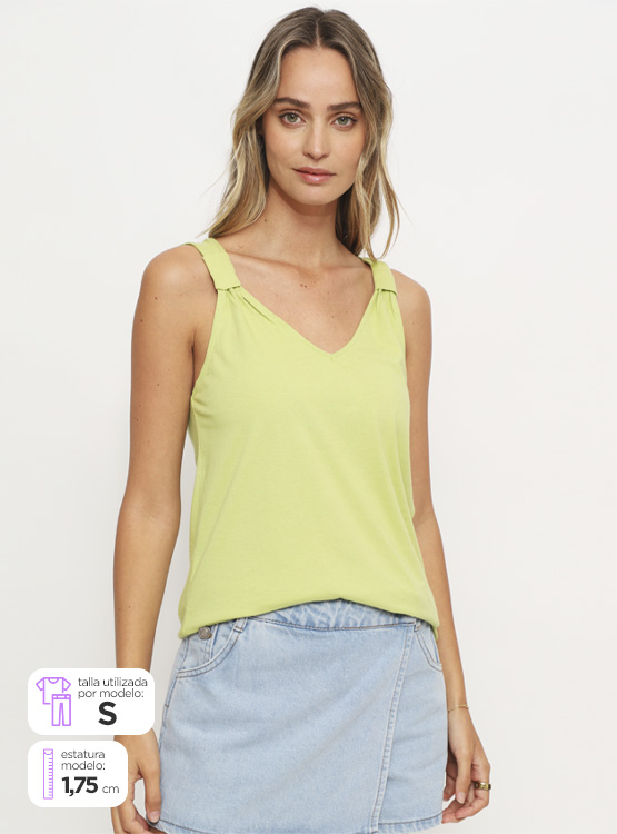 POLERA SFERA SIN MANGAS LISA - 1
