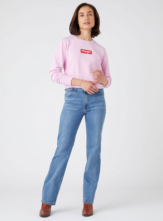 Jeans Droit Wrangler Pour Homme - Taille 32/44 - Coton élastique - Coupe Regular - Bleu Authentic - Style Décontracté