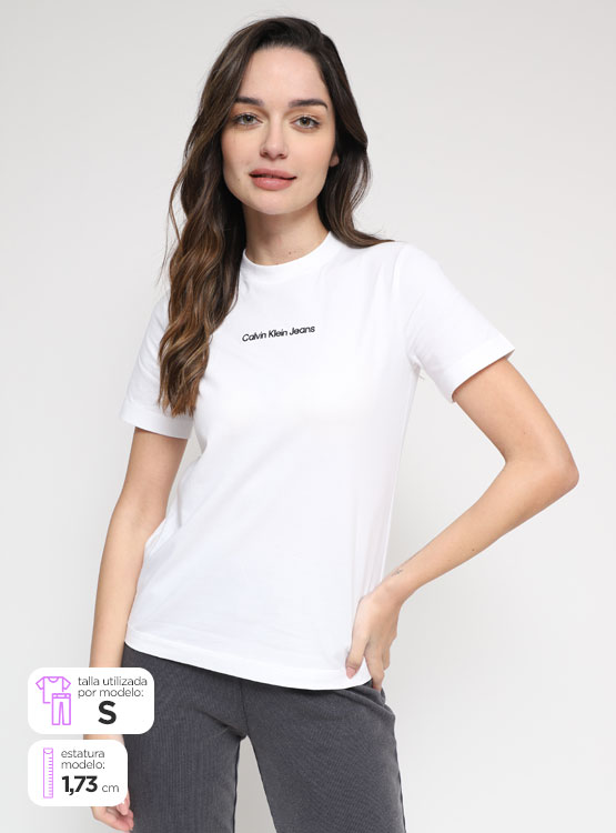 POLERA MANGA CORTA ALGODÓN MUJER CALVIN KLEIN - 1