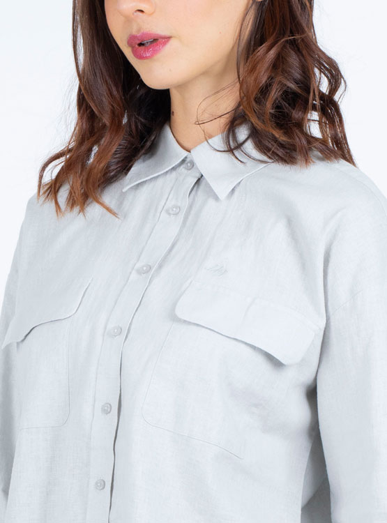 BLUSA MANGA LARGA LINO MUJER ELLUS - 4