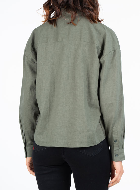BLUSA MANGA LARGA LINO MUJER ELLUS - 3