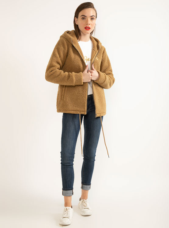 POLERON PEPE JEANS SHERPA TIPO CHAQUETON - 1
