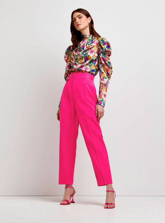 Pantalon Cropped River Island Fille – Orange Géométrique, Taille 7-8 Ans
