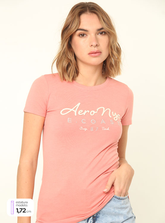 POLERA MANGA CORTA ALGODÓN MUJER AEROPOSTALE GRAPHICS - 1