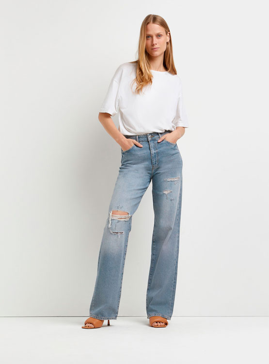 Jean Femme River Island - Denim Stretch Taille 10R - Slim Skinny Bleu - Neuf Sans Étiquettes