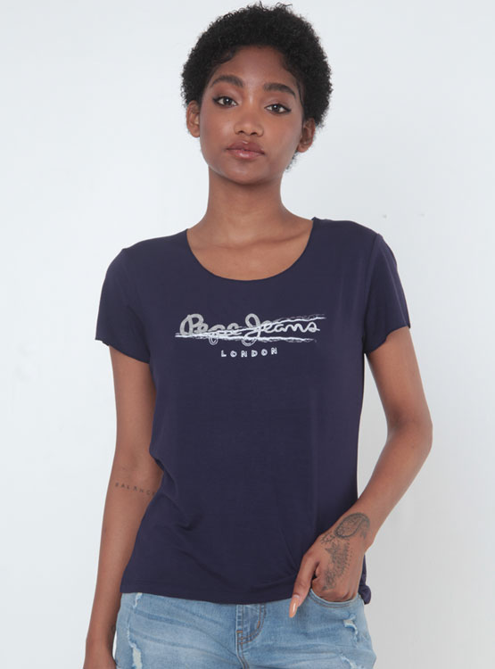 POLERA PEPE JEANS CON LOGO GLITTER - 2