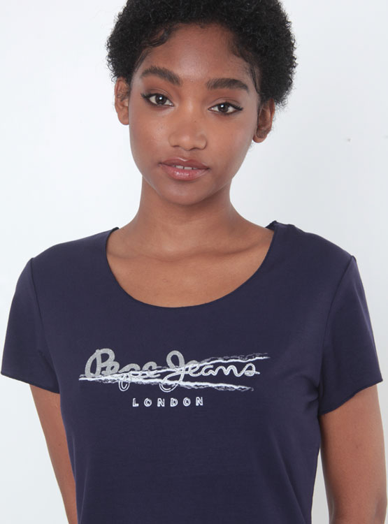 POLERA PEPE JEANS CON LOGO GLITTER - 4