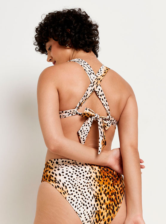 Slip De Bikini River Island Shirred - Couleur Corail, Taille 10 (neuf Avec étiquette)