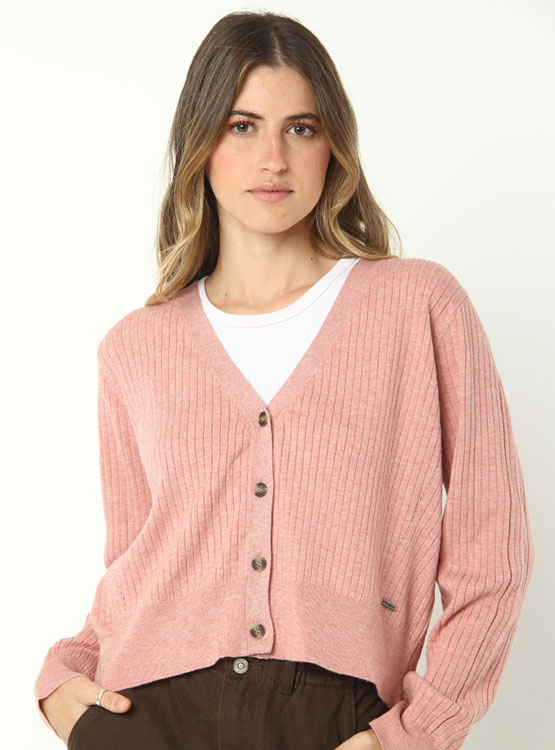 Pepe Jeans Irma Cardigan Maglione Donna - Modello Regular Maxi Con Bottoni, Colletto E Costine - 5