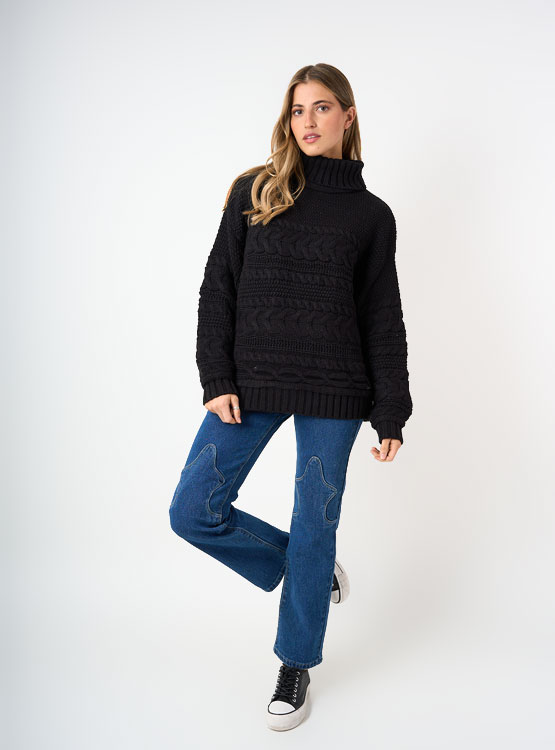 SWEATER PEPE JEANS TRENZADO CUELLO ALTO - 2