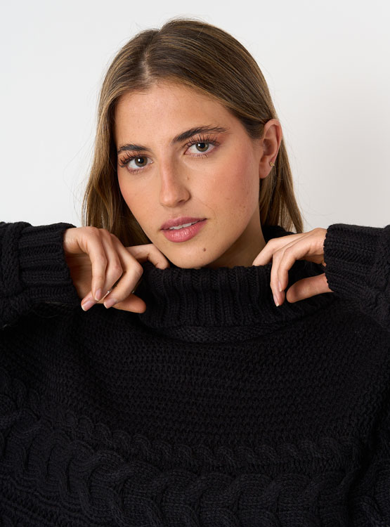 SWEATER PEPE JEANS TRENZADO CUELLO ALTO - 4