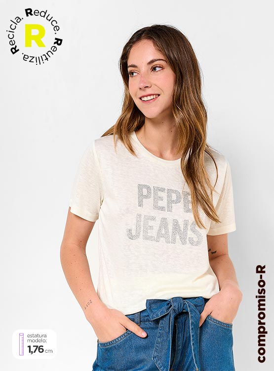 POLERA MUJER PEPE JEANS LOGO - 1
