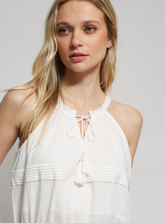 BLUSA MANGA CORTA ALGODÓN MUJER PEPE JEANS HALTER MACRAMÉ - 3