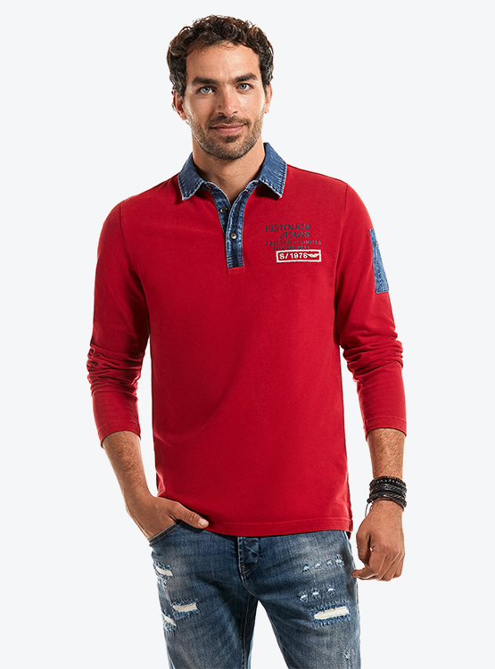 Poleras Hombre Ferouch Polera Polo Manga Larga Hombre Long Sleeve