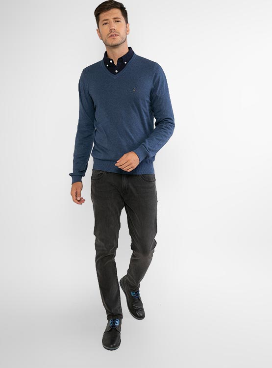 SWEATER PENGUIN CASUAL CUELLO CUELLO_V MANGA LARGA