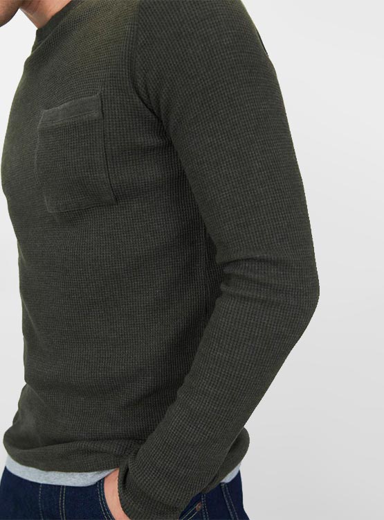 POLERA MANGA LARGA SFERA WAFLE DOBLE - 4