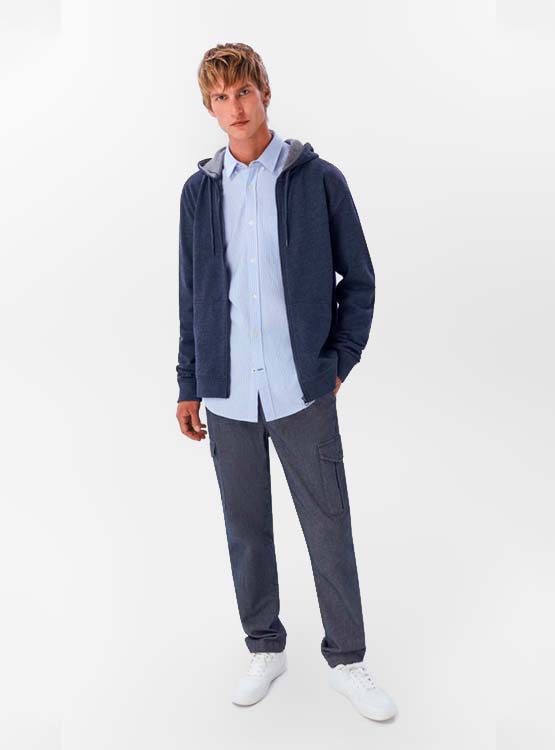 POLERÓN FULL ZIPPER CON CAPUCHA SFERA - 1