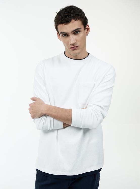 CAMISETA MANGA LARGA HOMBRE SFERA ESTRUCTURA DOBLE - 1