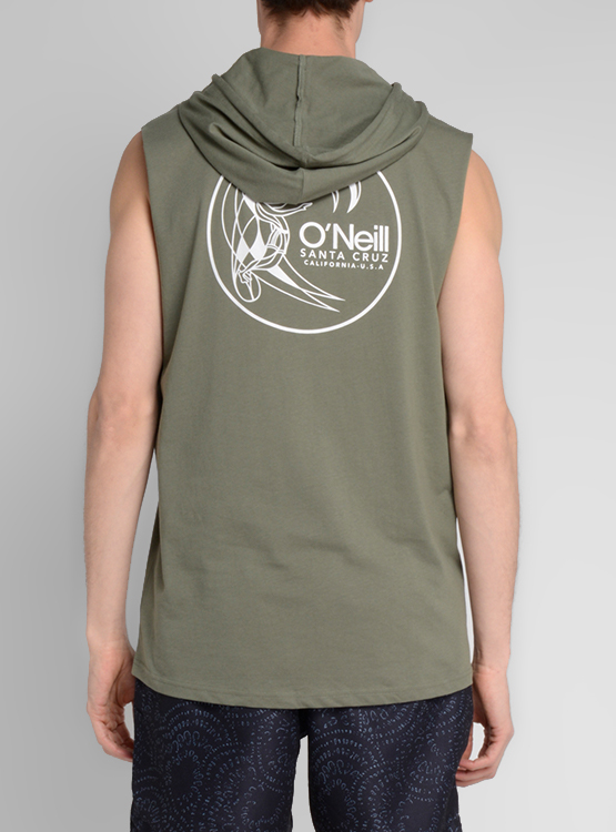 POLERA O'NEILL ESTAMPADO CALIFORNIA CALCE REGULAR MANGA SIN_MANGAS CON GORRO