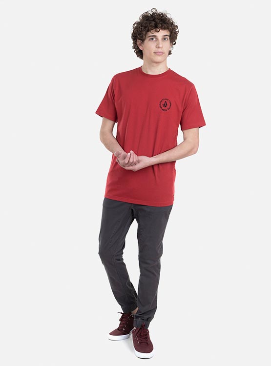 Camiseta KAPORAL Modelo Vazi Para Hombre - Color Rojo, Talla M, Corte Regular, Manga Corta, Cuello Redondo, Estilo Casual