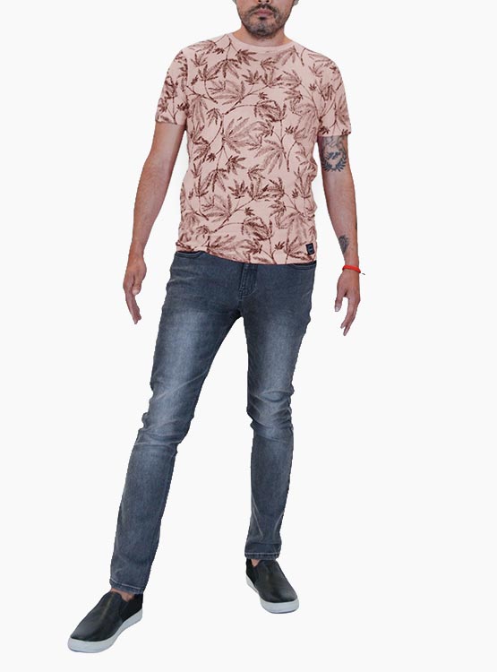 POLERA ELLUS MANGA CORTA HOJAS