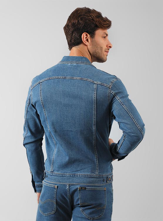 Lee Rider Jacket Giacca In Denim Uomo, Taglio Regular, 99% Cotone 1% Elastan