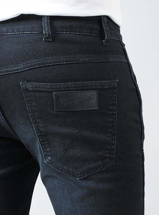Jeans Wrangler Bryson Pour Homme - Coupe Skinny Taille Mi-haute, Délavé Bleu Clair, Stretch Confort