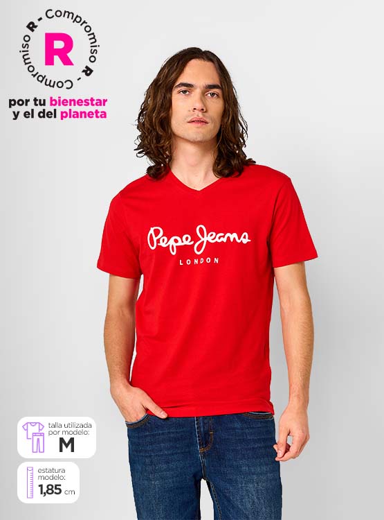Pepe Jeans Red Cotton Men Polo