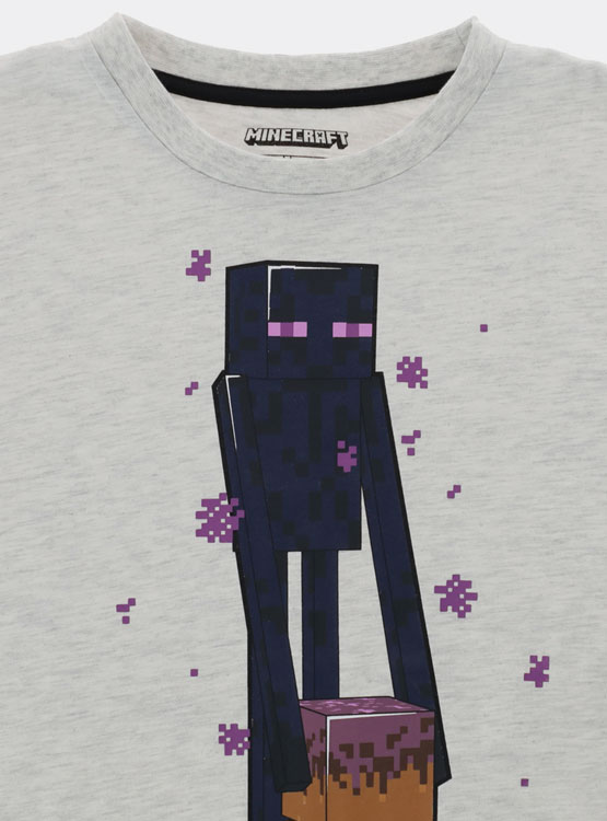 POLERA MANGA CORTA SEMI BASICA TEENO CAJA MINECRAFT - 3
