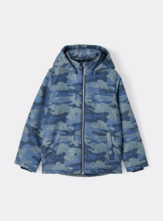 Veste Parka Name It Nkmmarlow Pour Garçon - Capuche Amovible, Imperméable Sans PFAS, Détails Réfléchissants