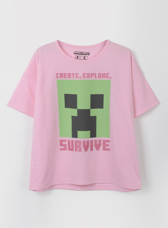 POLERA NIÑA MINECRAFT - 1