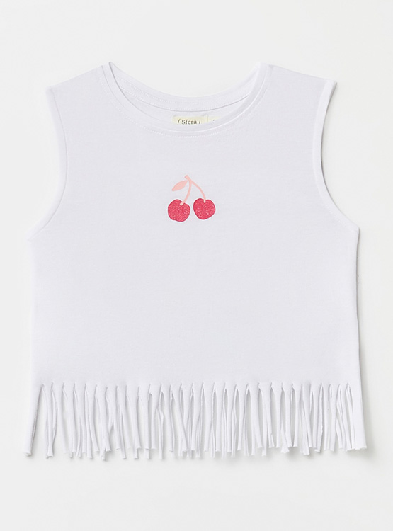 POLERA ALGODÓN NIÑA SFERA FLECOS - 1