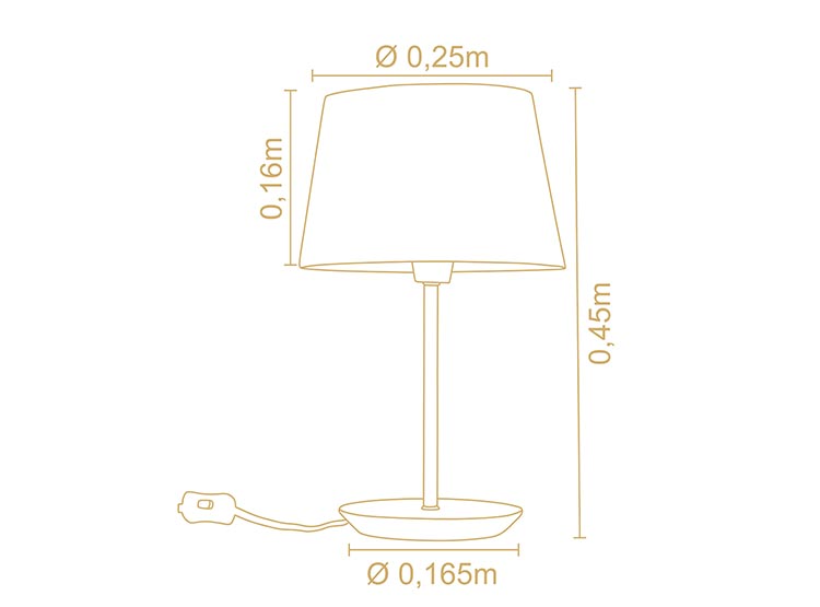 LÁMPARA DE MESA SLIM 3039CT/83 - 3