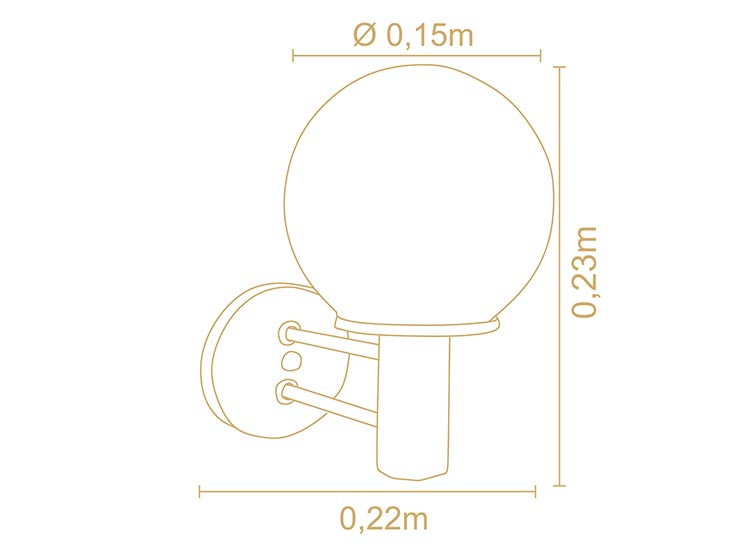 LÁMPARA MURO MILKY ESFERA 15CM 3142CT - 3